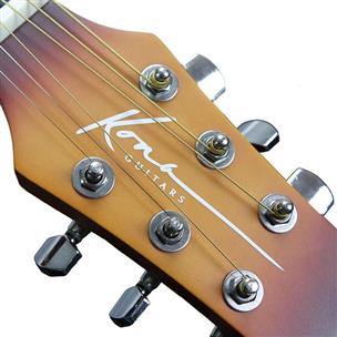 Kona K2 Series Left Handed Thin Body Acoustic Electric Guitar Sunburst  K2LTSB